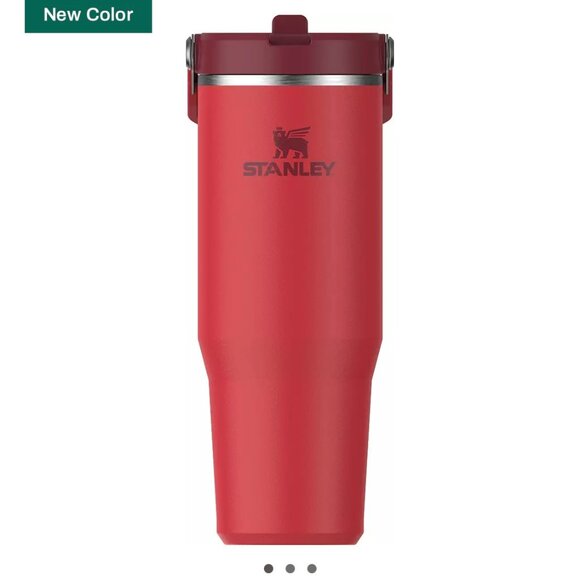 NEW Stanley Water Bottle COLD Tea Iceflow Flip Straw Tumbler Red 30 Oz - Picture 1 of 14